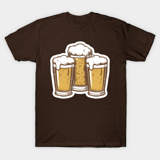 Three Pints of Beer T-Shirt by Missionslice 